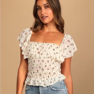Free people Juliet cream bodysuit